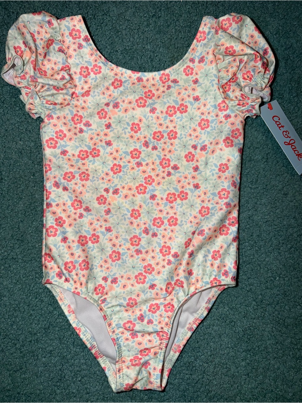 Cat & Jack Pink Floral Swimsuit!